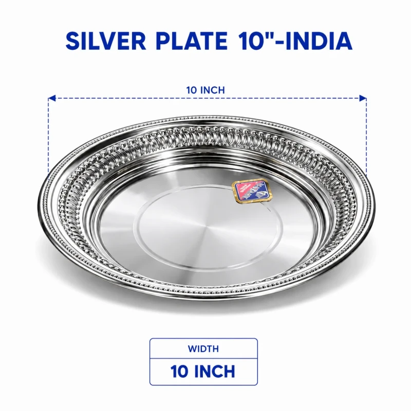 SILVER PLATE 10"-INDIA